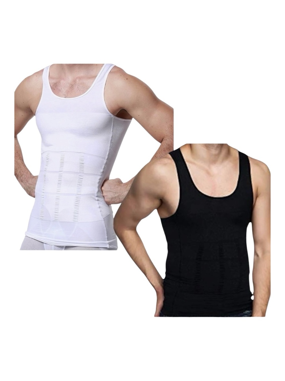 White and Black Men's Compression Tank Tops XL 2 pack NWT